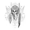 bohemian arrow tattoo design idea
