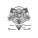 bohemian arrow tattoo design idea