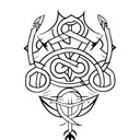 bohemian arrow tattoo design idea