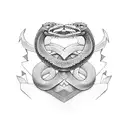 snake and dagger tattoo design idea