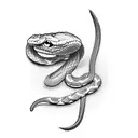 snake and dagger tattoo design idea