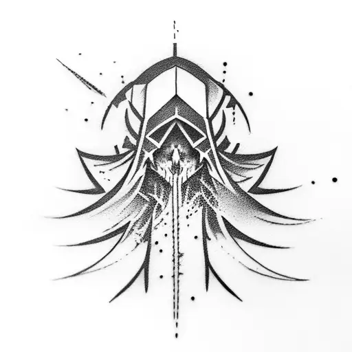 Assasin's creed logo with crow tattoo design idea