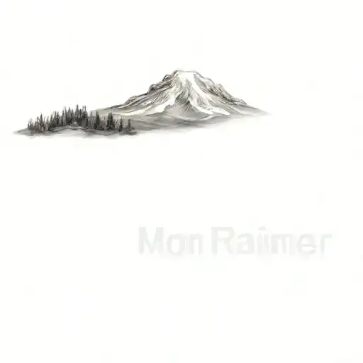 mount rainier tattoo design idea
