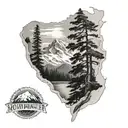 mount rainier tattoo design idea
