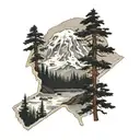 mount rainier tattoo design idea