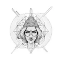 knowledge freedom woman tattoo design idea