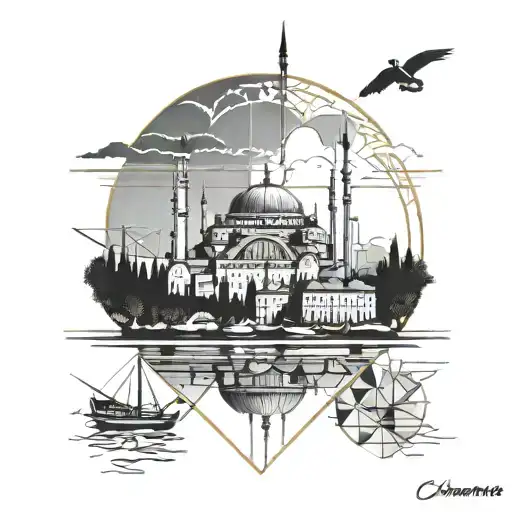 istanbul,bosphorus  tattoo design idea