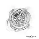 A tattoo design of a movie reel with iconic scenes from Gladiator and Lord of the Rings intertwined tattoo design idea