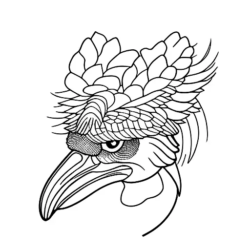 shoebill tattoo design idea