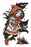 Little Red Riding Hood tattoo design idea