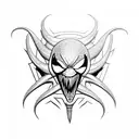 Venom Symbol from Spiderman 2 game tattoo design idea