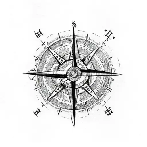 Viking compass tattoo design idea
