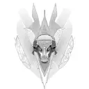 Egyptian Hawk symmetrical  tattoo design idea