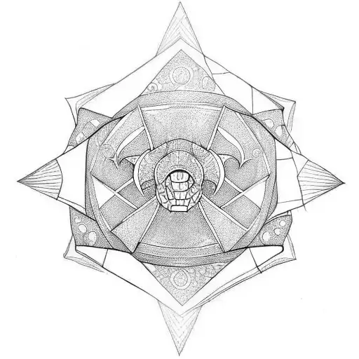 cobra hexagon  tattoo design idea