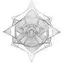 cobra hexagon  tattoo design idea