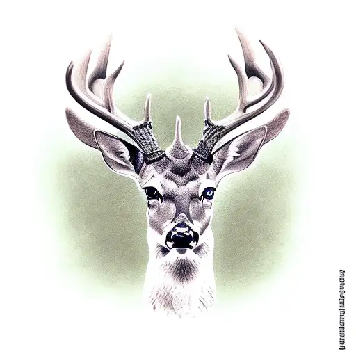 badass deer tattoo design idea