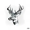 badass deer tattoo design idea