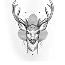 badass deer tattoo design idea