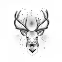 badass deer tattoo design idea