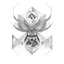 "Seeking a tattoo inspired by Latvian pagan symbols like the Thunder Cross, Jumis, and more, merged with three Latvian s tattoo design idea