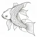 Koi fish & japanese culture tattoo design idea