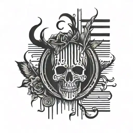 Bar code tattoo design idea