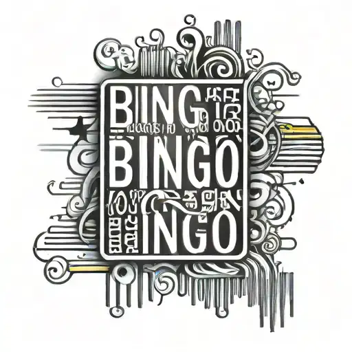 Barcode containing the word BINGO tattoo design idea