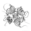 ladybug on vines tattoo design idea