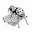 ladybugs on vines tattoo design idea