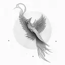 Phoenix keep going hard work tattoo design idea