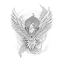 Phoenix keep going hard work tattoo design idea