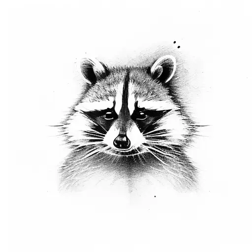 raccoon angrily throwing an iPhone on the ground tattoo design idea