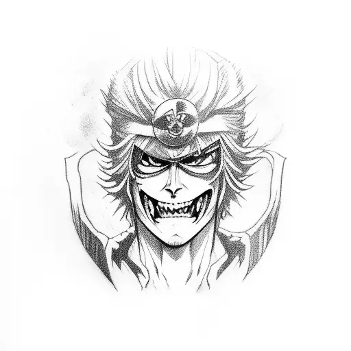 trevo de 5 folhas com estigma de do alucard de hellsing tattoo design idea