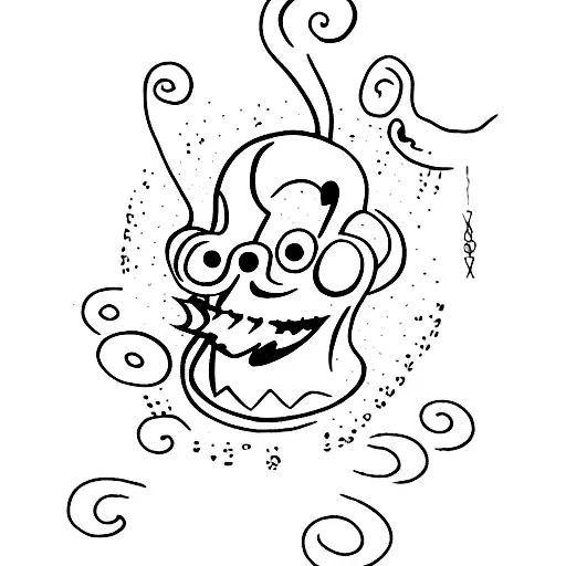 matching cartoon ghost tattoos tattoo design idea