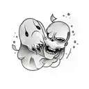 matching cartoon ghost tattoos tattoo design idea