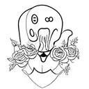 matching cartoon ghost tattoos tattoo design idea