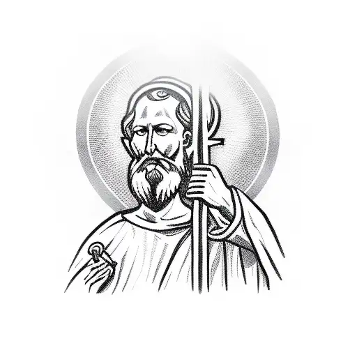 st Christopher patron Saint  tattoo design idea