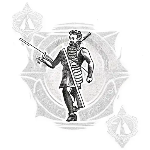 st Christopher  tattoo design idea