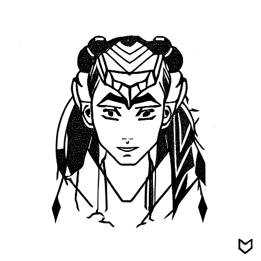 Aloy from Horizon Zero Dawn tattoo design idea
