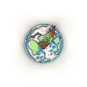 dagger through planet earth tattoo design idea