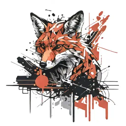 Fox tattoo design idea