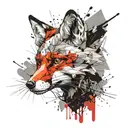 Fox tattoo design idea