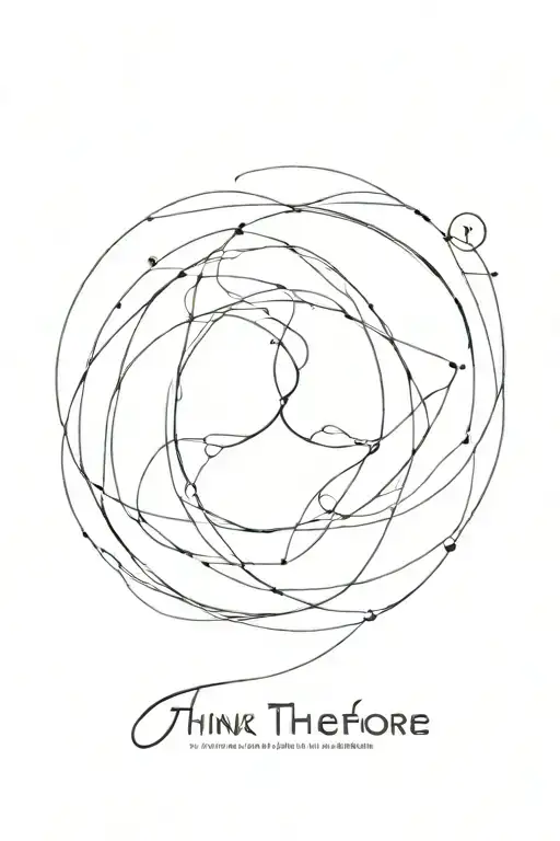 I think, therefore I am tattoo design idea