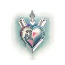heart beat with 2 dates tattoo design idea