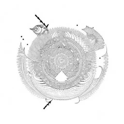 hindu tattoo design idea