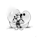 mickey mouse gangster tattoo design idea