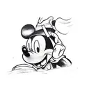 mickey mouse gangster tattoo design idea