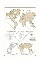 A tattoo of a passport with food-themed stamps from different countries, blending the client's love for travel and food tattoo design idea