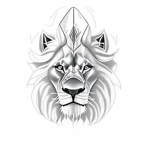 Lion king and Lockheed Martin F-22 Raptor tattoo design idea