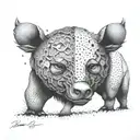 bear and bull tattoo design idea